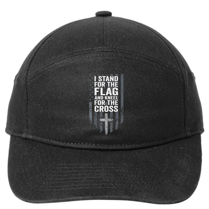I Stand For The Flag And Kneel For The Cross 7-Panel Snapback Hat