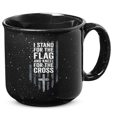 I Stand For The Flag And Kneel For The Cross 15oz Campfire Ceramic Mug