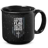 I Stand For The Flag And Kneel For The Cross 15oz Campfire Ceramic Mug