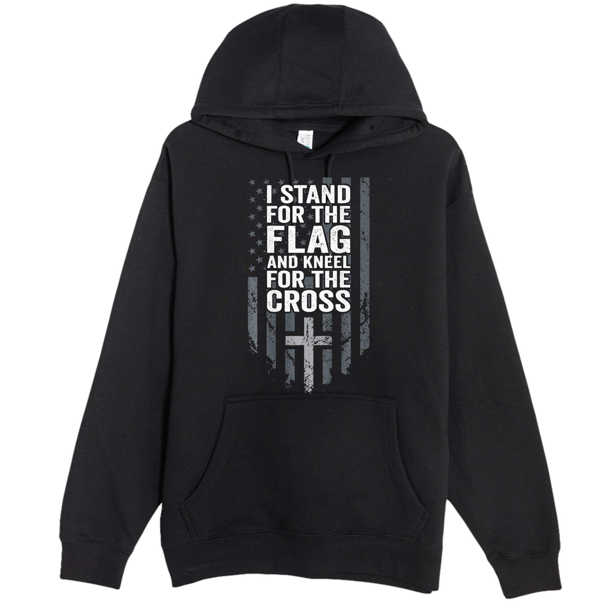 I Stand For The Flag And Kneel For The Cross Premium Pullover Hoodie