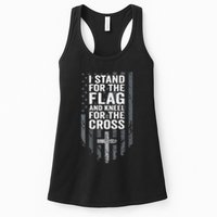 I Stand For The Flag And Kneel For The Cross Womens Tank Top