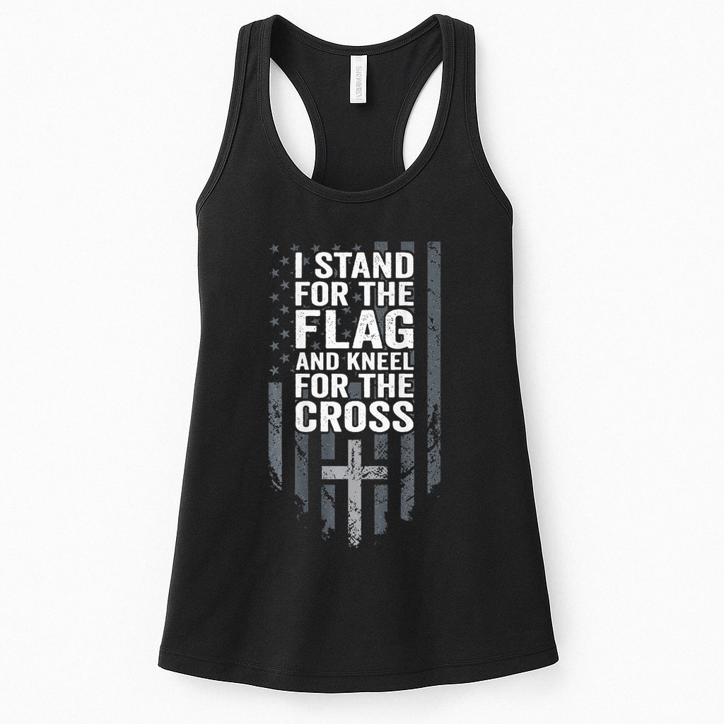 I Stand For The Flag And Kneel For The Cross Womens Tank Top
