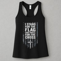 I Stand For The Flag And Kneel For The Cross Womens Tank Top