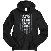 I Stand For The Flag And Kneel For The Cross Tie Dye Hoodie