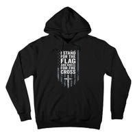 I Stand For The Flag And Kneel For The Cross Tall Hoodie