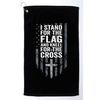 I Stand For The Flag And Kneel For The Cross Golf Towel