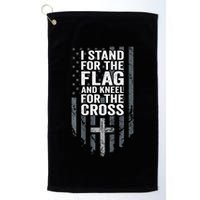 I Stand For The Flag And Kneel For The Cross Golf Towel