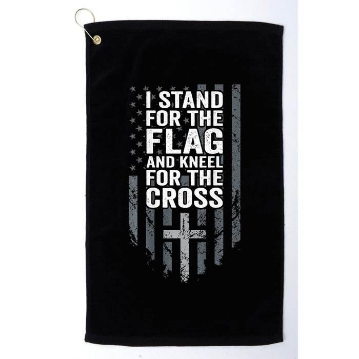 I Stand For The Flag And Kneel For The Cross Golf Towel