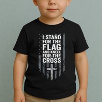 I Stand For The Flag And Kneel For The Cross Toddler T-Shirt