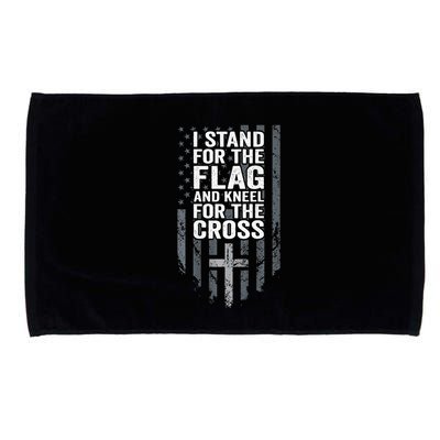 I Stand For The Flag And Kneel For The Cross Microfiber Hand Towel