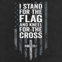 I Stand For The Flag And Kneel For The Cross Microfiber Hand Towel