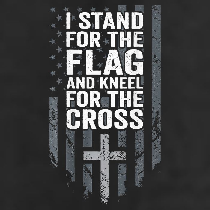 I Stand For The Flag And Kneel For The Cross Microfiber Hand Towel
