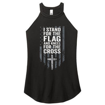 I Stand For The Flag And Kneel For The Cross Women's Perfect Tri Rocker Tank