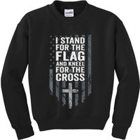 I Stand For The Flag And Kneel For The Cross Kids Sweatshirt