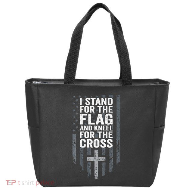 I Stand For The Flag And Kneel For The Cross Zip Tote Bag