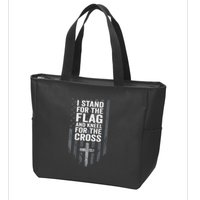 I Stand For The Flag And Kneel For The Cross Zip Tote Bag