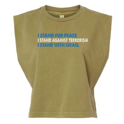 I stand for Peace I stand against terrorism Garment-Dyed Women's Muscle Tee