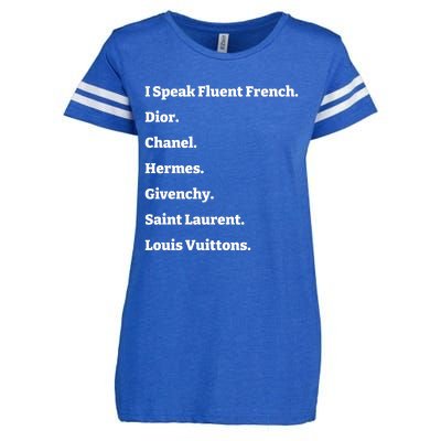 I Speak Fluent French Dior Enza Ladies Jersey Football T-Shirt