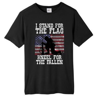 I Stand For The Flag Knee For Fallen Soldier Memorial Day Gift Tall Fusion ChromaSoft Performance T-Shirt