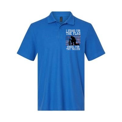 I Stand For The Flag Knee For Fallen Soldier Memorial Day Gift Softstyle Adult Sport Polo