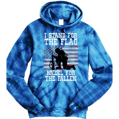 I Stand For The Flag Knee For Fallen Soldier Memorial Day Gift Tie Dye Hoodie