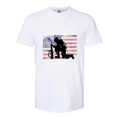 I Stand For The Flag Knee For Fallen Soldier Memorial Day Gift Softstyle CVC T-Shirt