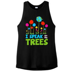 I Speak For Trees Earth Day Save Earth Inspiration Hippie Gift Ladies PosiCharge Tri-Blend Wicking Tank