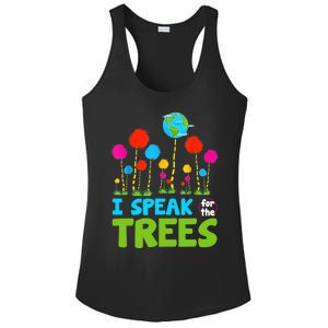 I Speak For Trees Earth Day Save Earth Inspiration Hippie Gift Ladies PosiCharge Competitor Racerback Tank