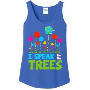 I Speak For Trees Earth Day Save Earth Inspiration Hippie Gift Ladies Essential Tank