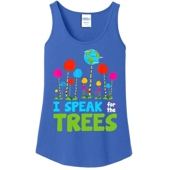 I Speak For Trees Earth Day Save Earth Inspiration Hippie Gift Ladies Essential Tank