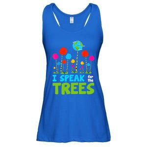 I Speak For Trees Earth Day Save Earth Inspiration Hippie Gift Ladies Essential Flowy Tank