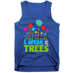 I Speak For Trees Earth Day Save Earth Inspiration Hippie Gift Tank Top