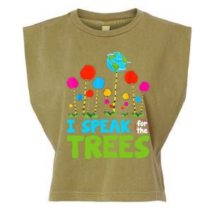 I Speak For Trees Earth Day Save Earth Inspiration Hippie Gift Garment-Dyed Women's Muscle Tee