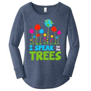 I Speak For Trees Earth Day Save Earth Inspiration Hippie Gift Women's Perfect Tri Tunic Long Sleeve Shirt