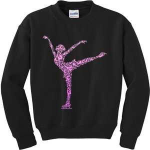 Ice Skating Figure Skater Girls Wo Kids Sweatshirt