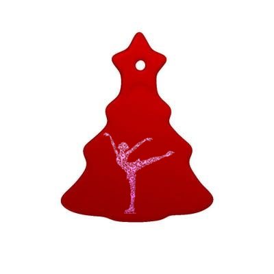 Ice Skating Figure Skater Girls Wo Ceramic Tree Ornament