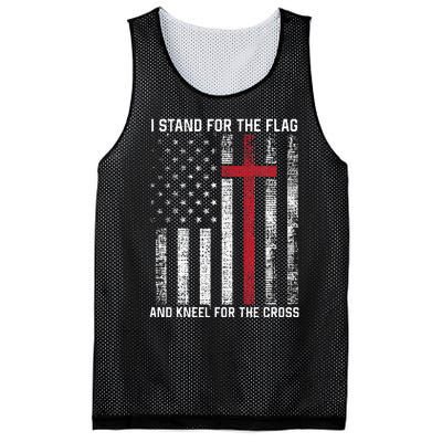 I Stand for the Flag and Kneel for the Cross USA Christian Mesh Reversible Basketball Jersey Tank