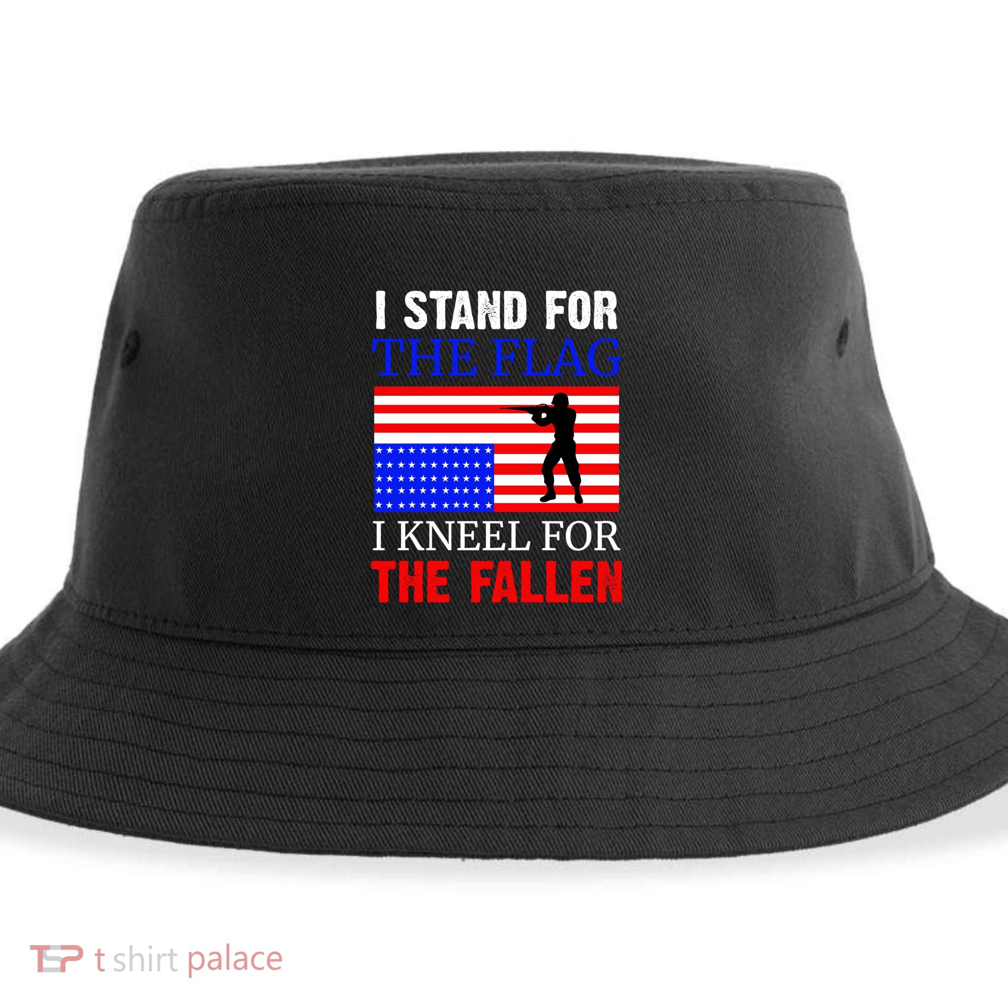 I Stand For The Flag I Kneel For The Fallen Memorial Day Gift Sustainable Bucket Hat