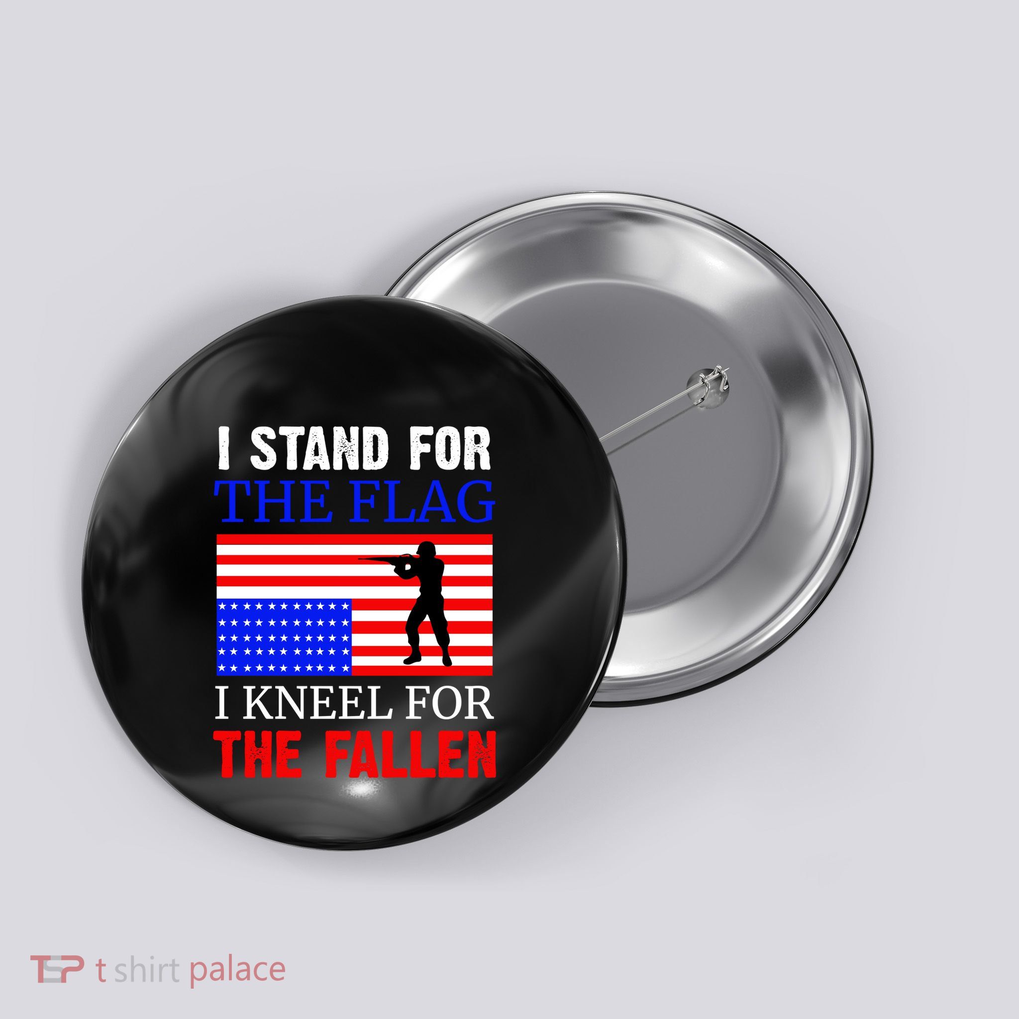 I Stand For The Flag I Kneel For The Fallen Memorial Day Gift Button