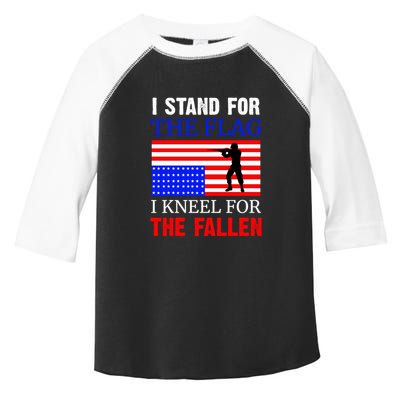 I Stand For The Flag I Kneel For The Fallen Memorial Day Gift Toddler Fine Jersey T-Shirt