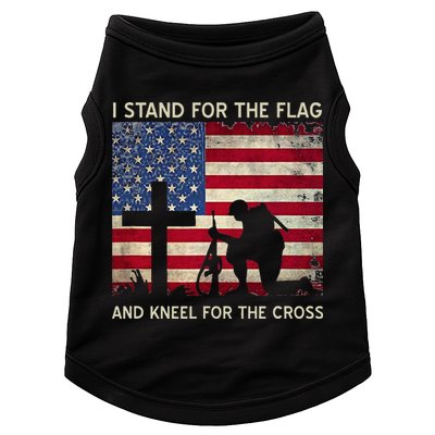I Stand For The Flag And Kneel For The Cross Gift Doggie Tank