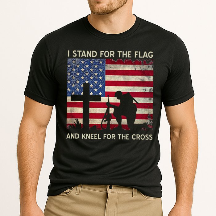 I Stand For The Flag And Kneel For The Cross Gift Performance Shirt