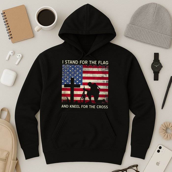 I Stand For The Flag And Kneel For The Cross Gift Hoodie