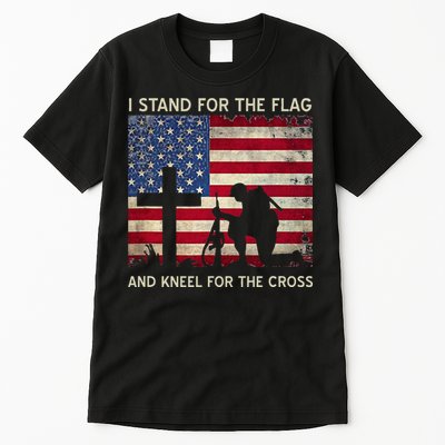 I Stand For The Flag And Kneel For The Cross Gift Tall T-Shirt