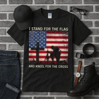 I Stand For The Flag And Kneel For The Cross Gift Tall T-Shirt