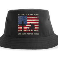 I Stand For The Flag And Kneel For The Cross Gift Sustainable Bucket Hat