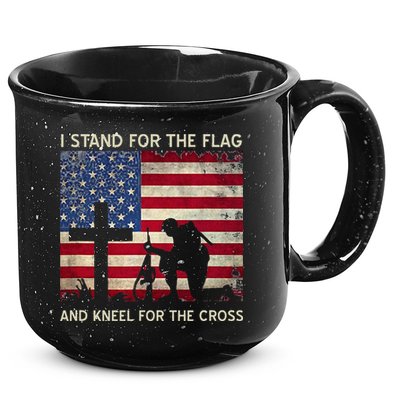 I Stand For The Flag And Kneel For The Cross Gift 15oz Campfire Ceramic Mug