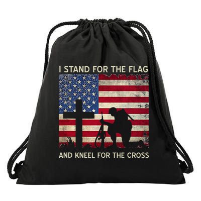 I Stand For The Flag And Kneel For The Cross Gift Drawstring Bag