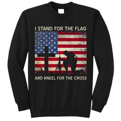 I Stand For The Flag And Kneel For The Cross Gift Tall Sweatshirt