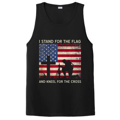 I Stand For The Flag And Kneel For The Cross Gift PosiCharge Competitor Tank